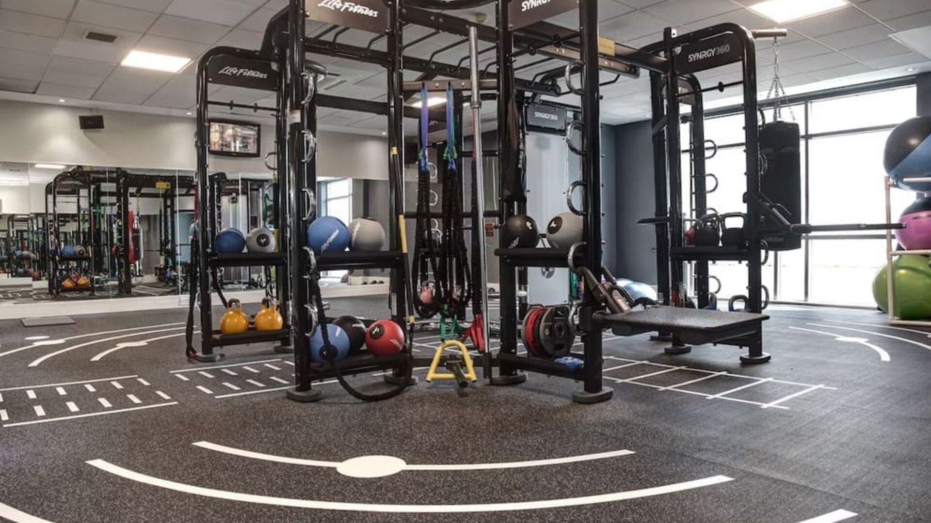 Well equipped fitness center at Doubletree by Hilton Glasgow Strathclyde.