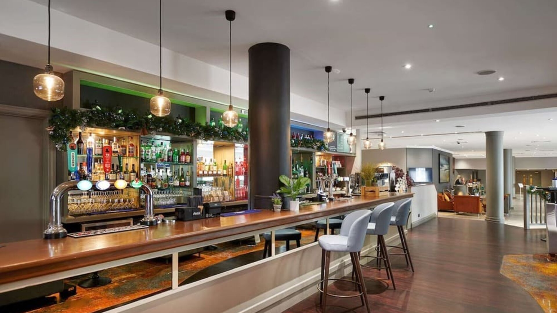 Hotel bar at DoubleTree by Hilton Swindon.