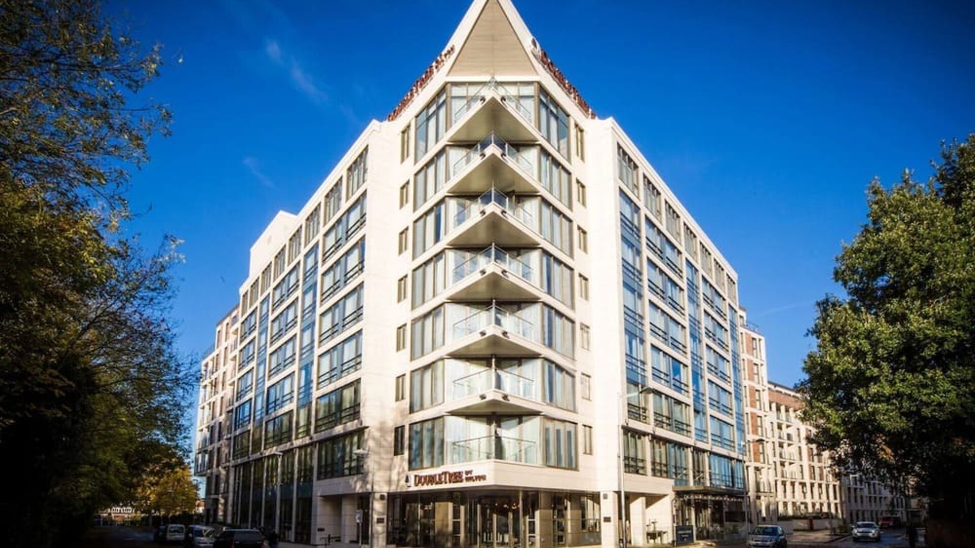 Hotel exterior at DoubleTree by Hilton London Kingston upon Thames.