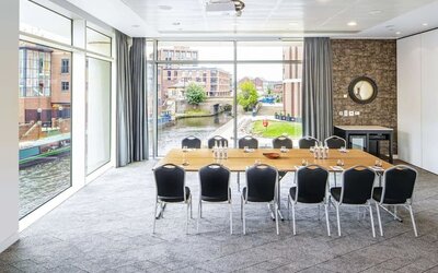 Meeting room with a view at DoubleTree By Hilton Leeds City Centre.