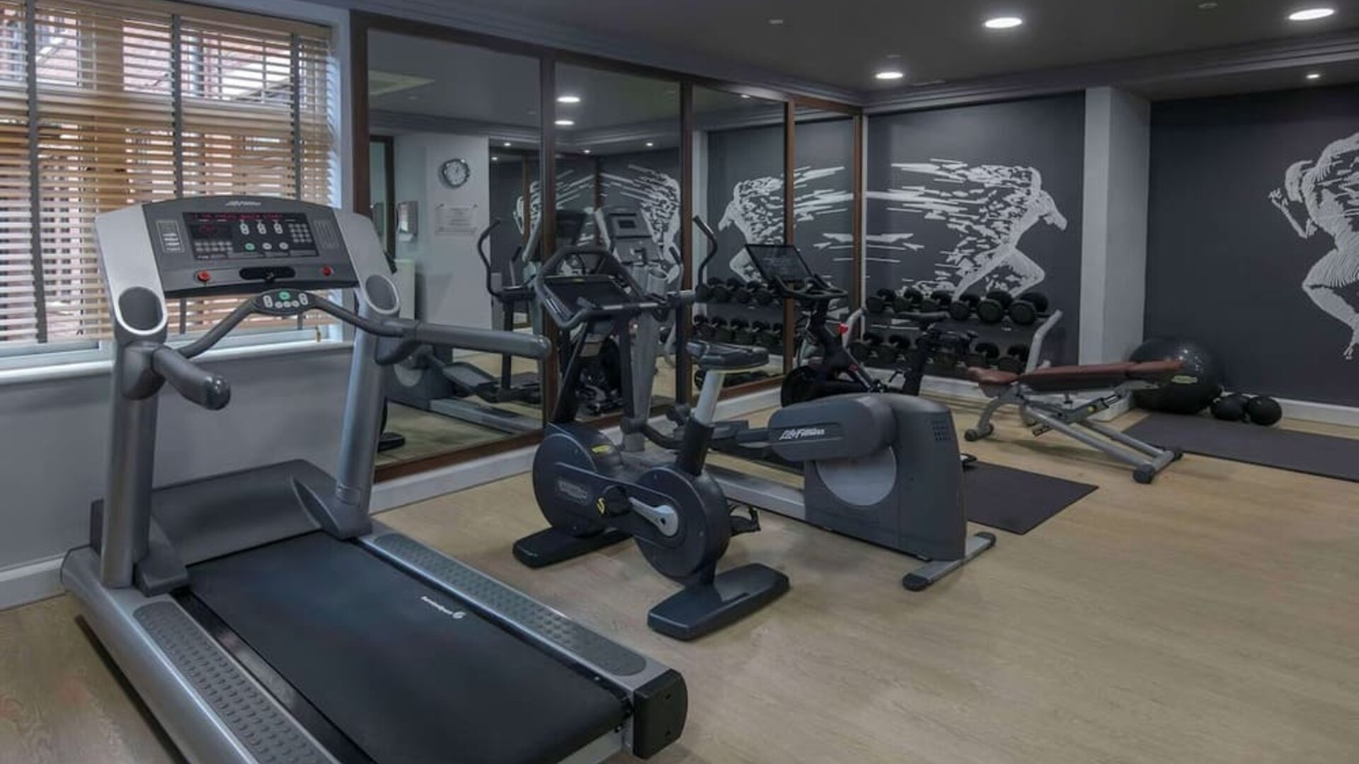 Fitness center available at DoubleTree By Hilton Stratford-upon-Avon.