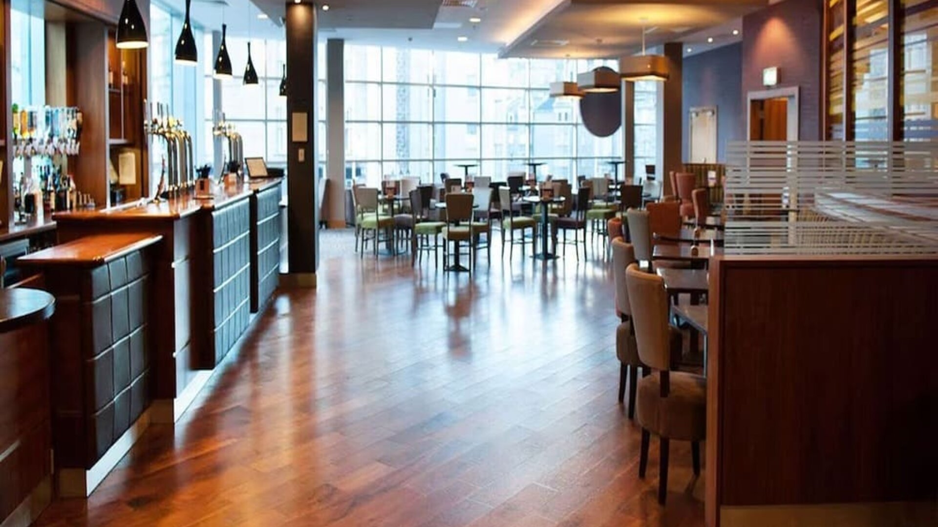 Hotel bar at Leonardo Hotel Aberdeen.