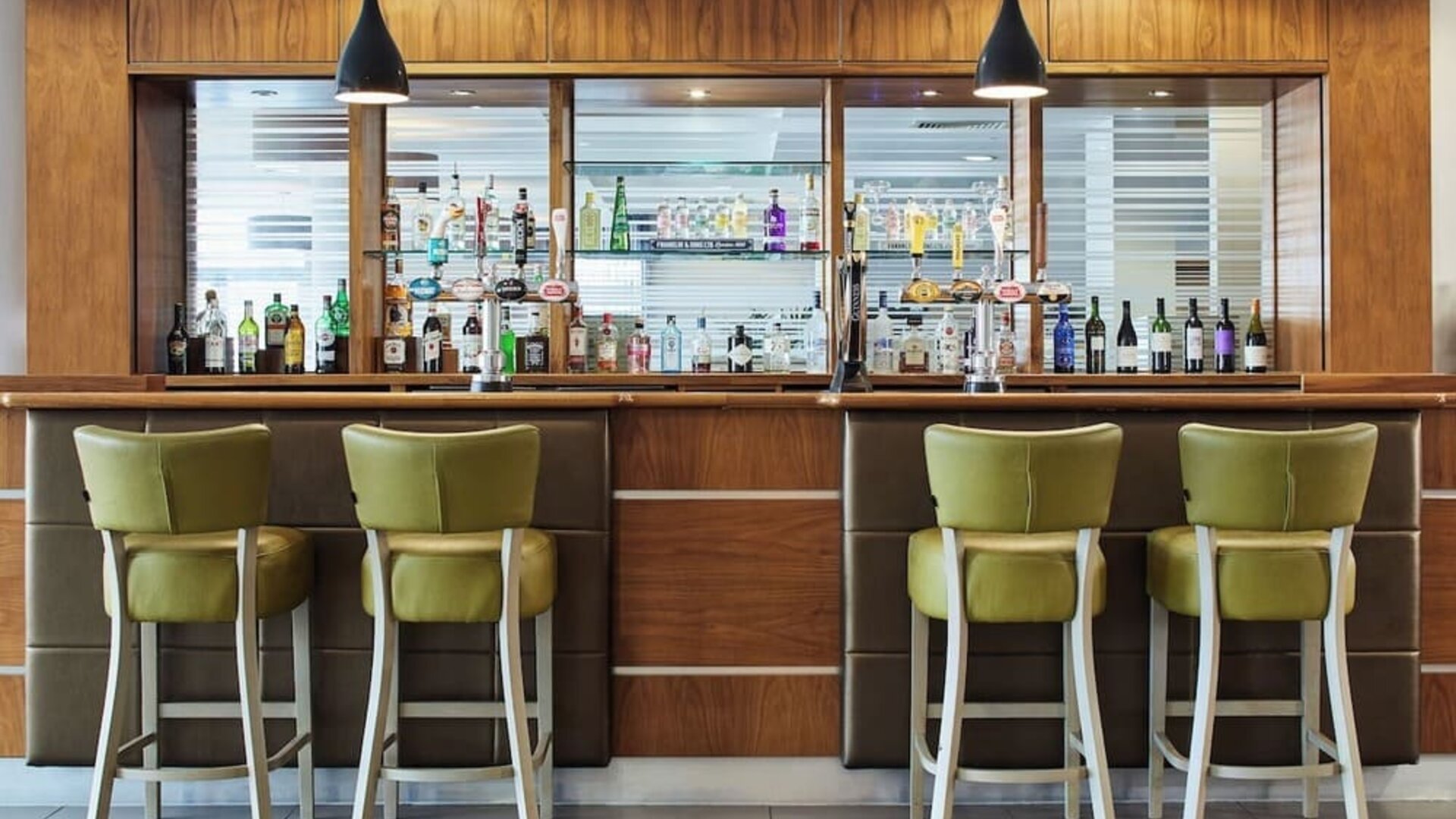 Hotel bar at Leonardo Hotel Bradford.
