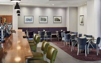More seats beside the hotel bar at Leonardo Hotel Bradford.
