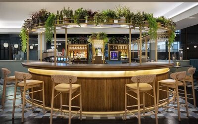 Hotel bar at Leonardo Royal Hotel Birmingham.
