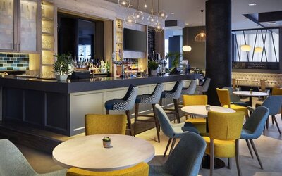 Hotel bar at Leonardo Hotel London Croydon.