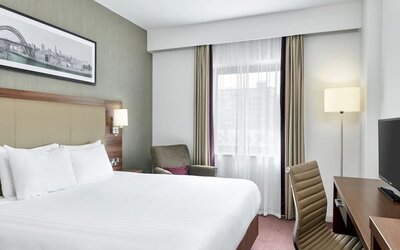 Day use room with work desk at Leonardo Hotel Newcastle Quayside.