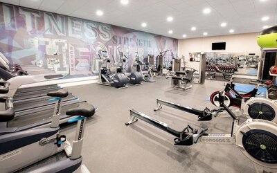 Well equipped fitness center at Leonardo Hotel And Conference Venue Hinckley Island.