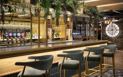 Hotel bar perfect for coworking at Leonardo Hotel Chester.