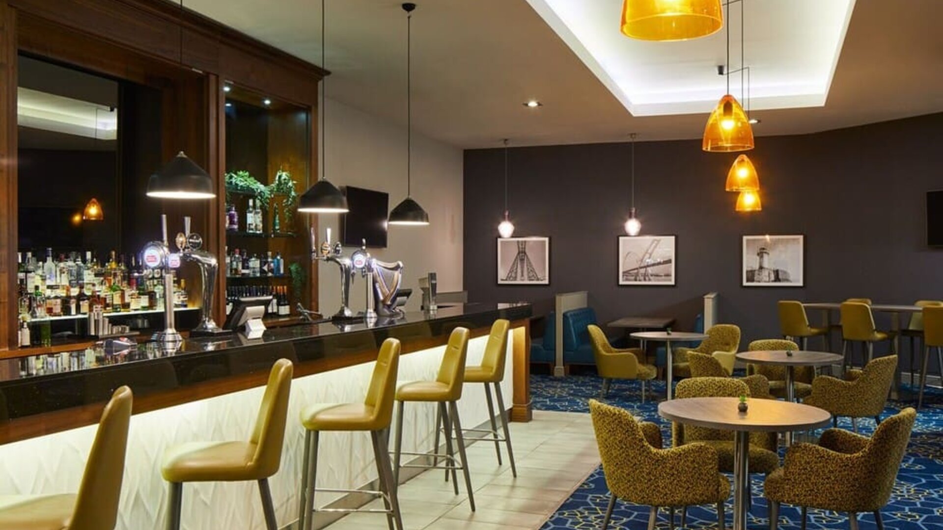 Hotel bar at Leonardo Hotel Middlesbrough.