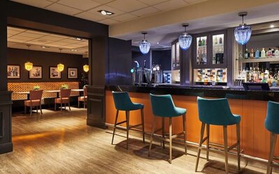 Hotel bar at Leonardo Hotel Edinburgh Murrayfield.