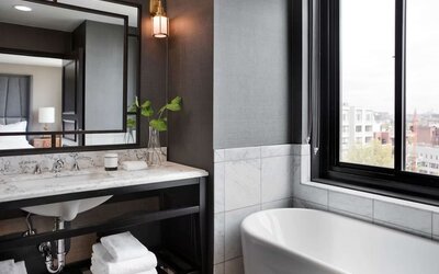 Hotel bathroom at Viceroy Washington DC.