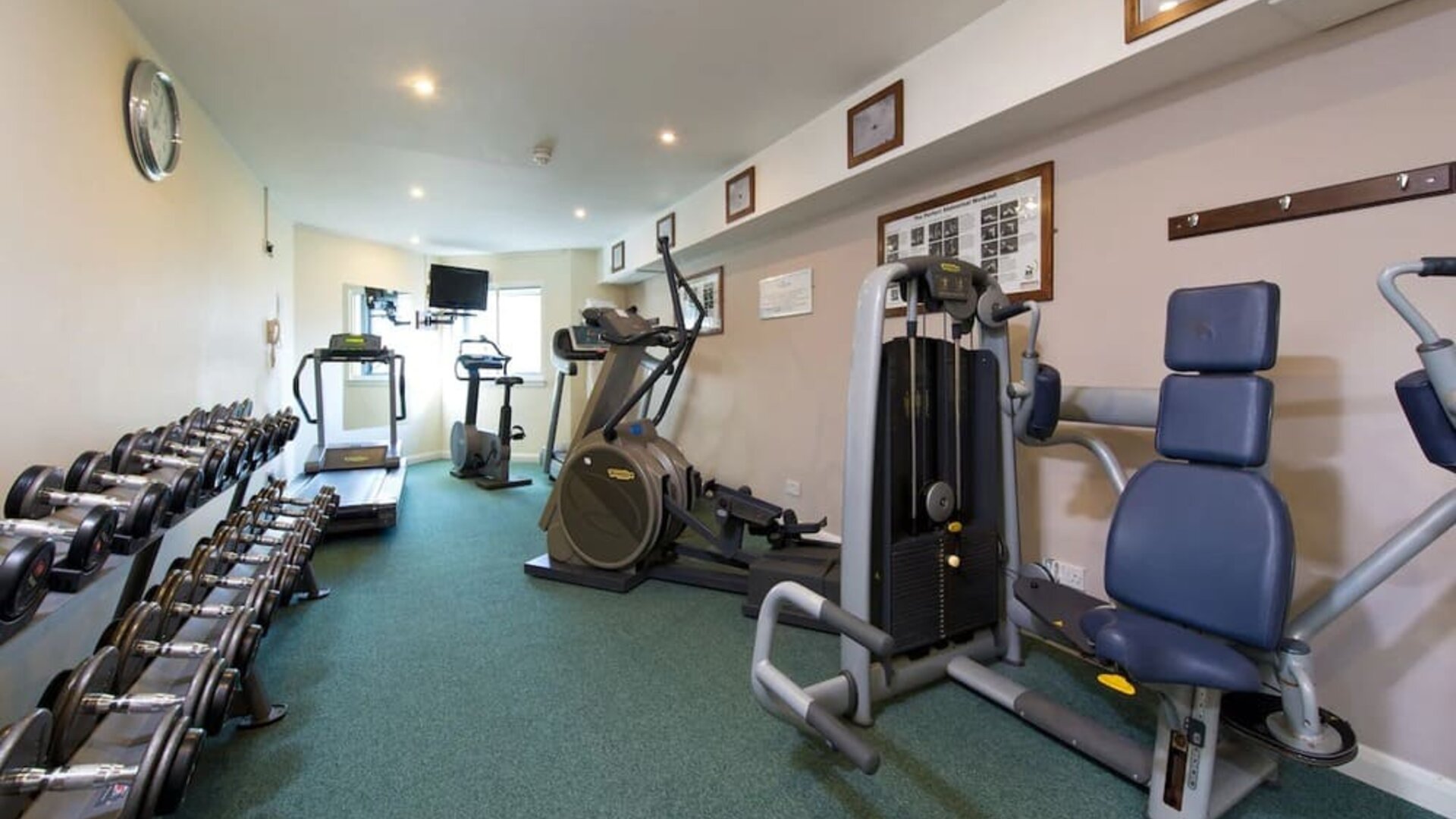 Fitness center available at Leonardo Hotel London Heathrow Airport.