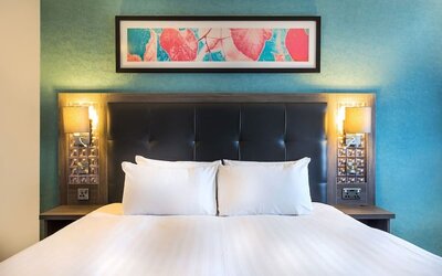 Romantic king room at Leonardo Hotel Plymouth.