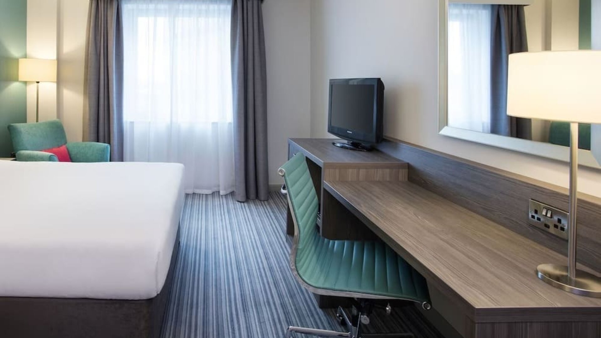 Spacious king room at Leonardo Hotel Plymouth.