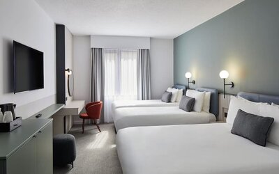 Three bed day use room at Leonardo Hotel Dublin Parnell Street.