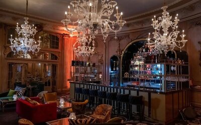 Stylish hotel bar at The Dilly.  