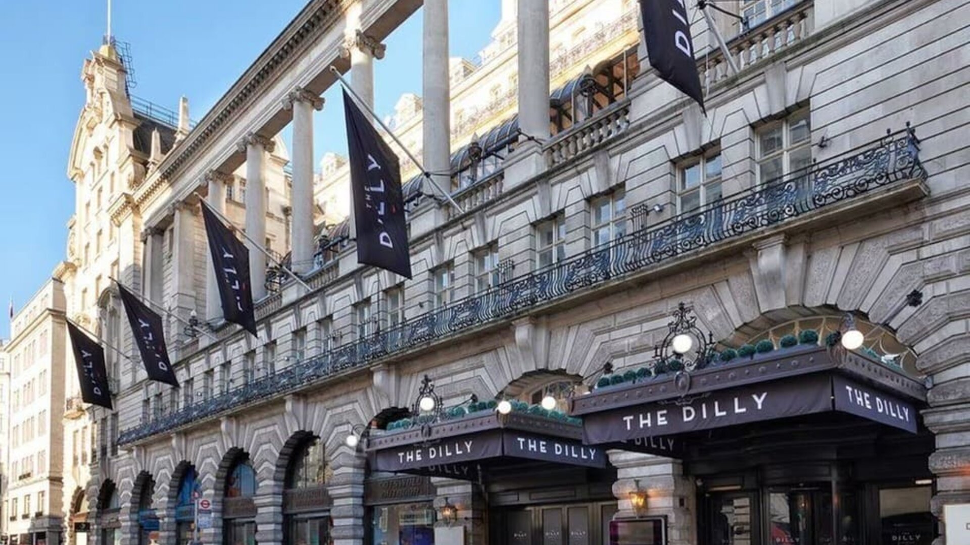 Hotel exterior at The Dilly.  