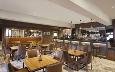 Dining area at Leonardo Hotel East Midland Airport.