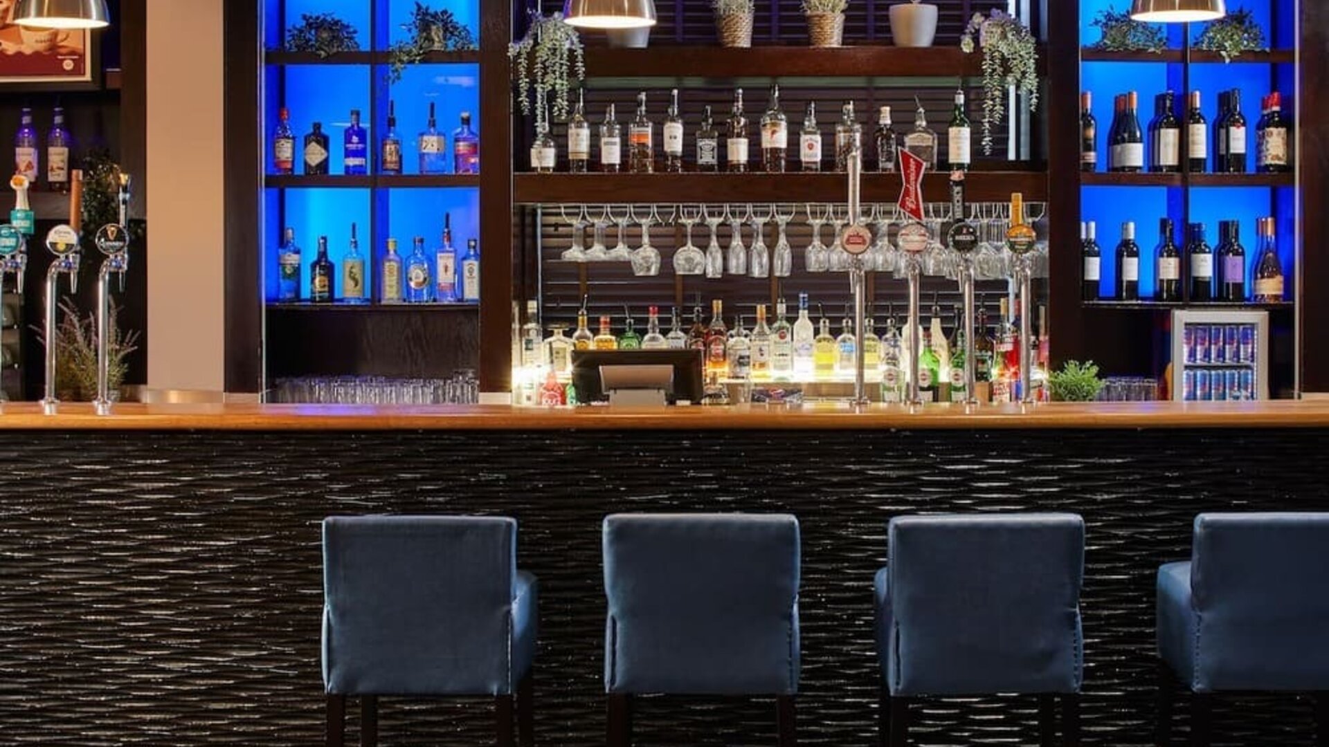 Hotel bar at Leonardo Hotel Newcastle.