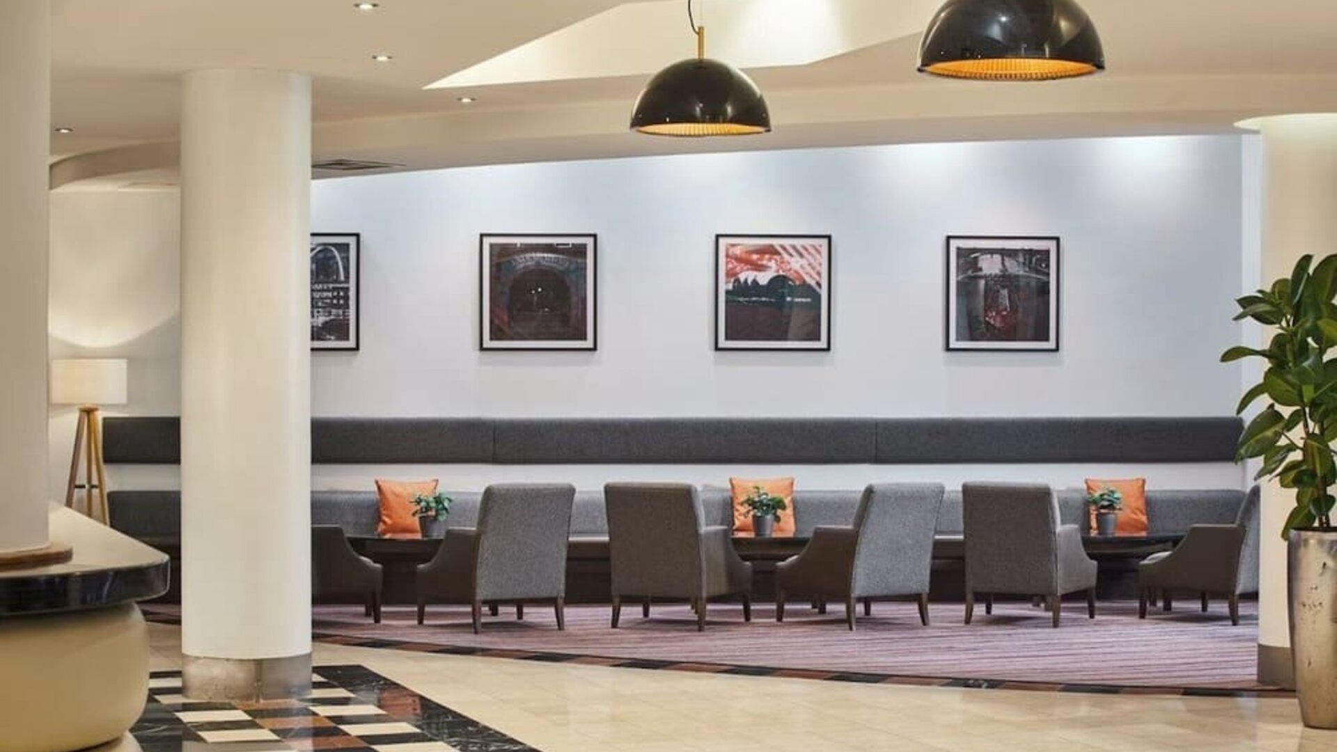 Lobby seating at Leonardo Hotel Newcastle.