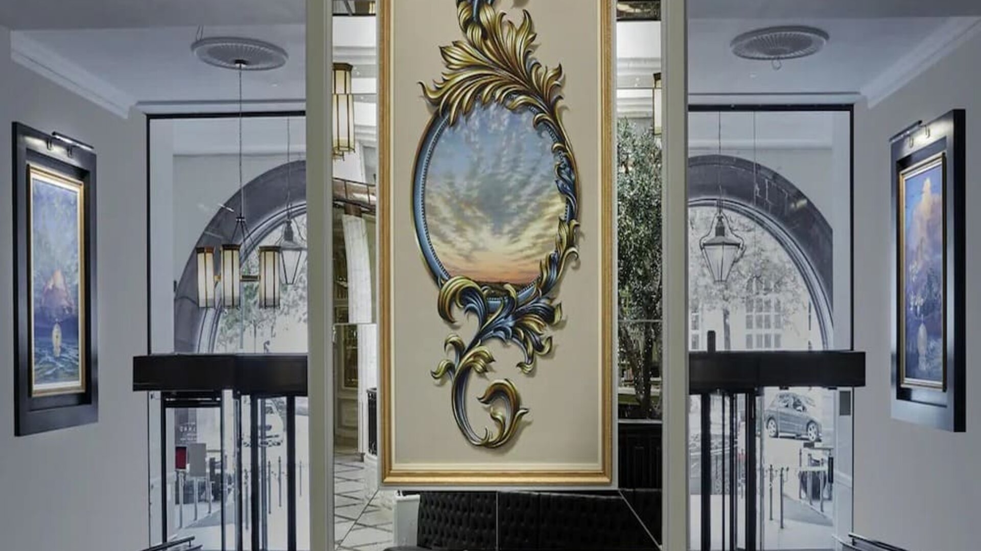 Hotel interior with ornate artwork at The Midland - A Leonardo Royal Hotel.