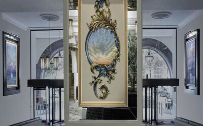 Hotel interior with ornate artwork at The Midland - A Leonardo Royal Hotel.