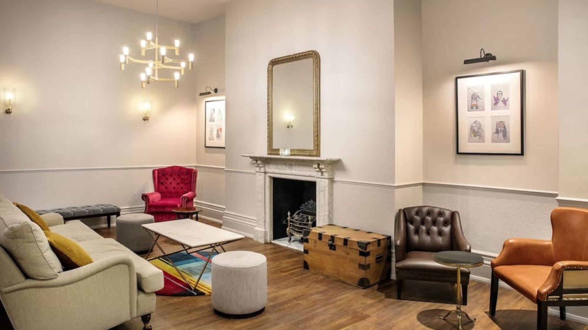 Lounge area at Leonardo Hotel Cardiff.