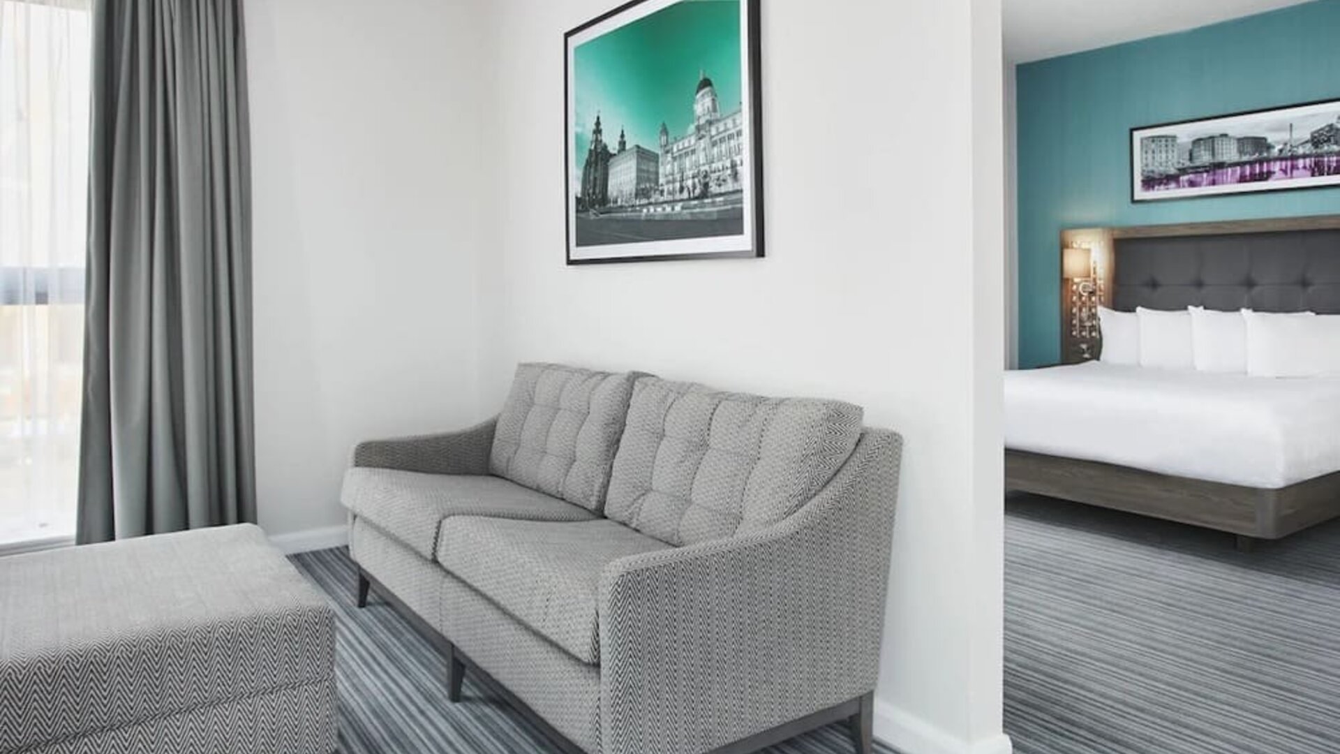 Day use room with living area at Leonardo Hotel Liverpool.