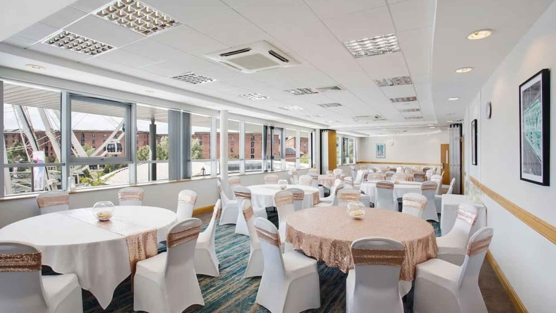 Banquet hall at Leonardo Hotel Liverpool.