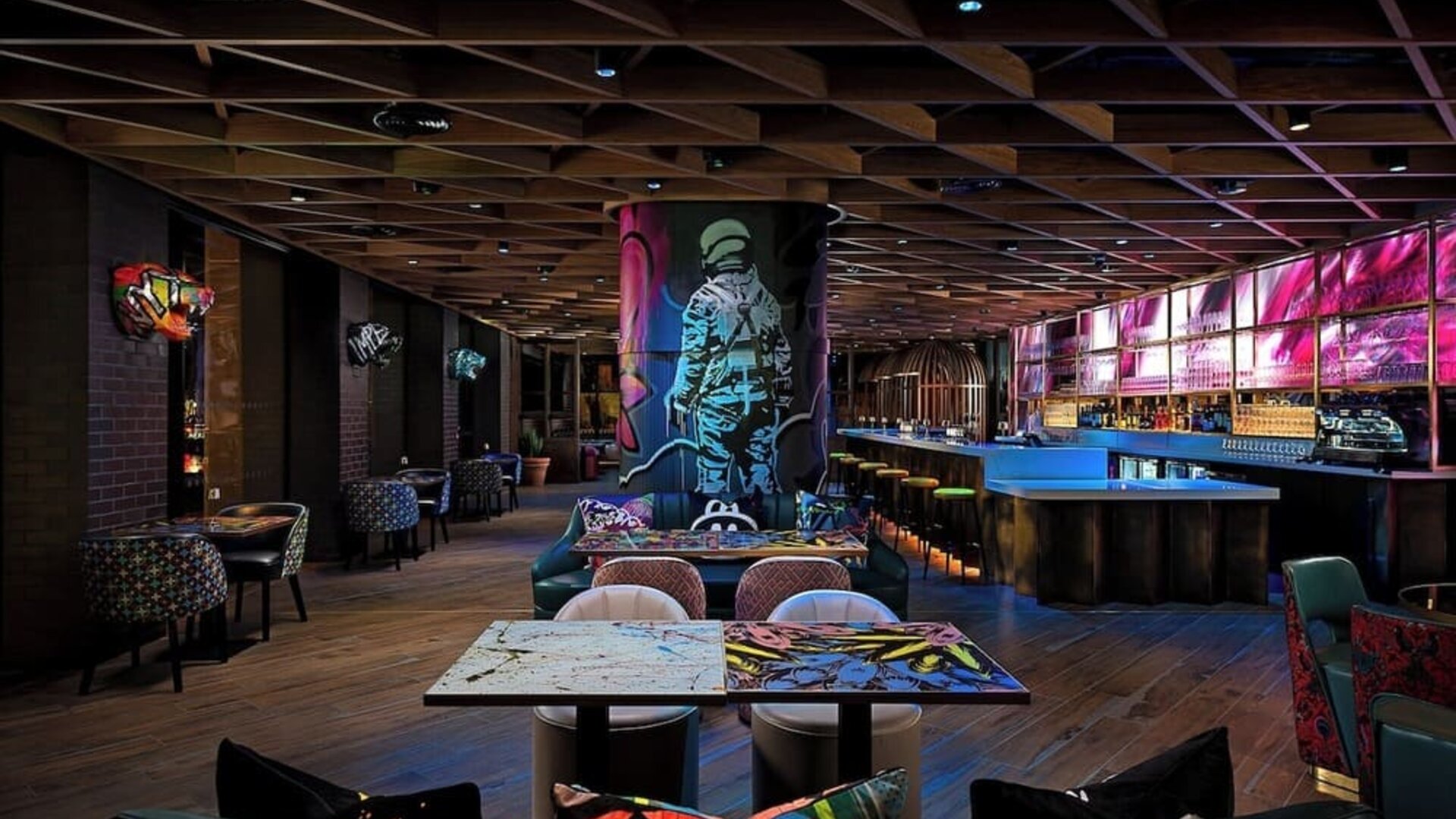 Lounge and coworking space at NYX Dublin Portobello.