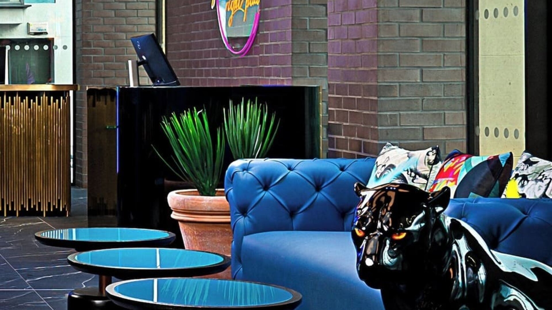 Lobby seating at NYX Dublin Portobello.