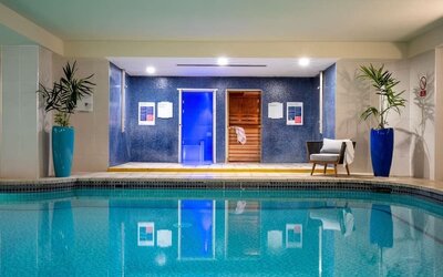 Hotel pool at Leonardo Royal Hotel Brighton Waterfront.