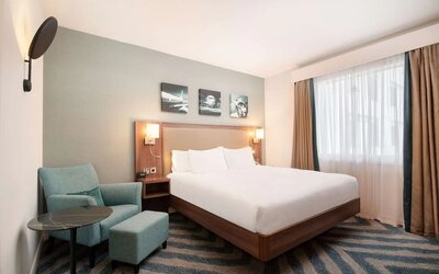 Day use room with natural light at Hilton Garden Inn London Heathrow Airport.