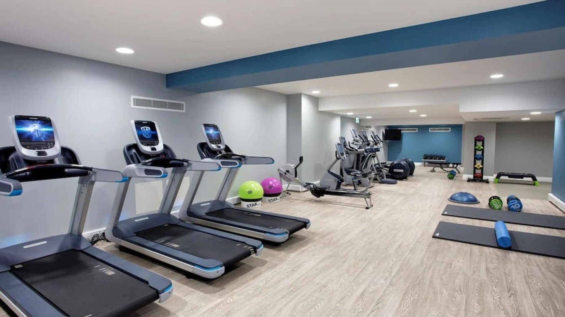 Fitness center available at Hilton Edinburgh Carlton.