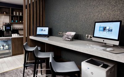 Business center available at Hilton Edinburgh Carlton.