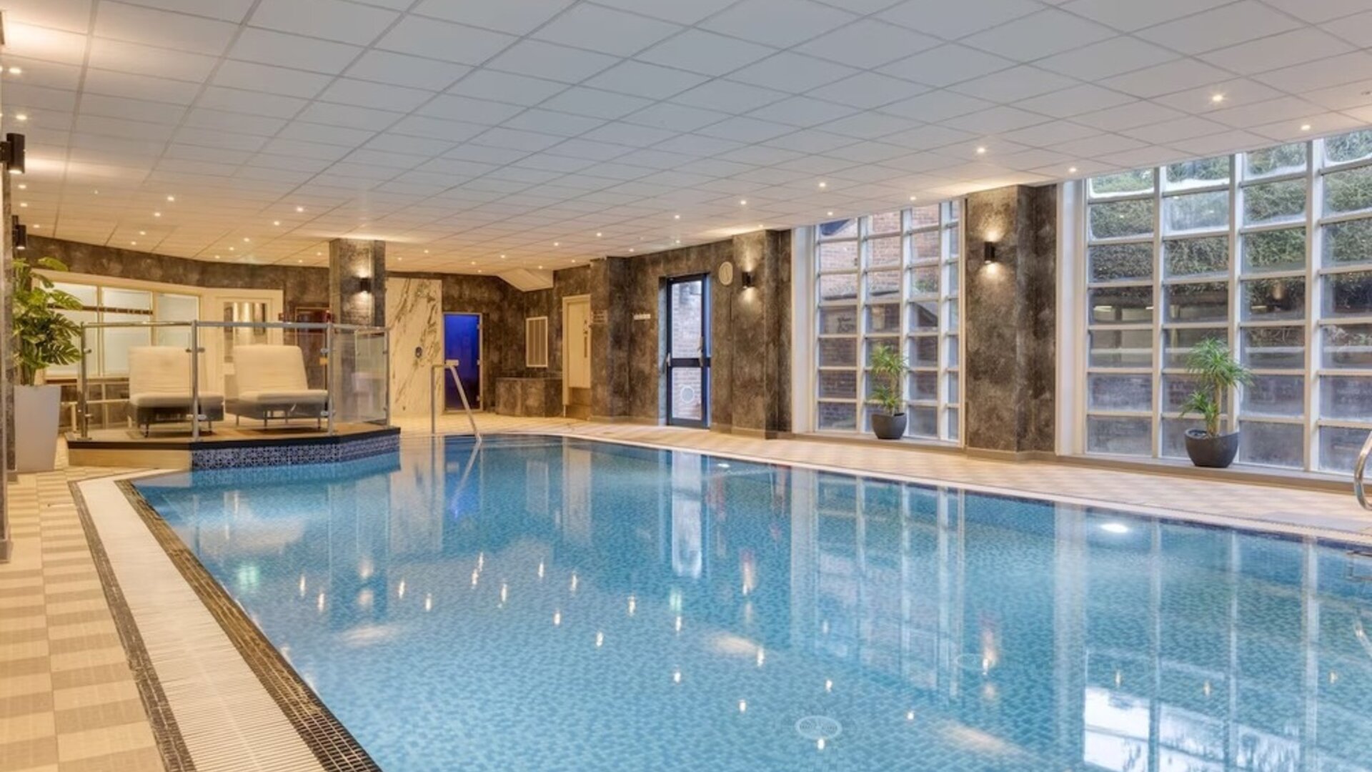 Refreshing indoor pool at DoubleTree By Hilton Stoke On Trent.