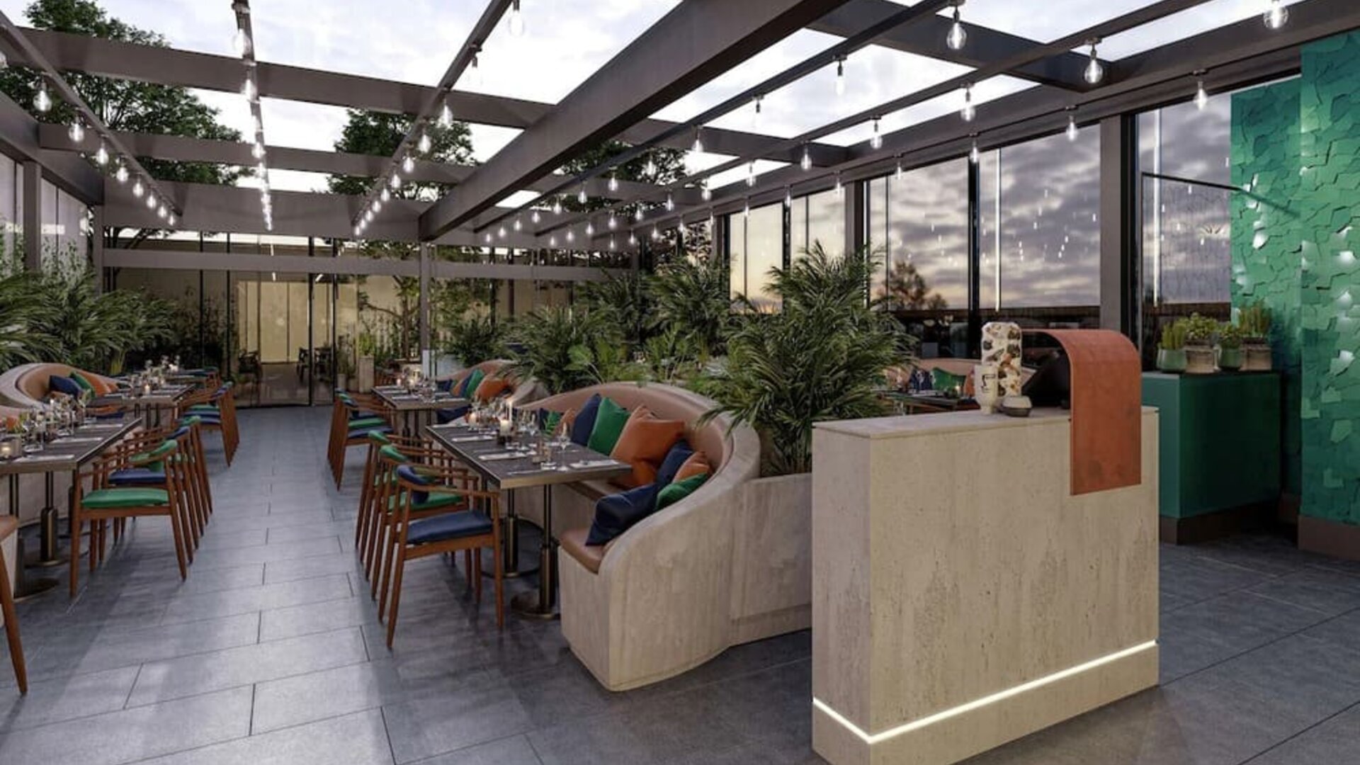 Dining area with natural light at The Gantry London, Curio Collection By Hilton.