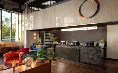 Reception area at The Gantry London, Curio Collection By Hilton.