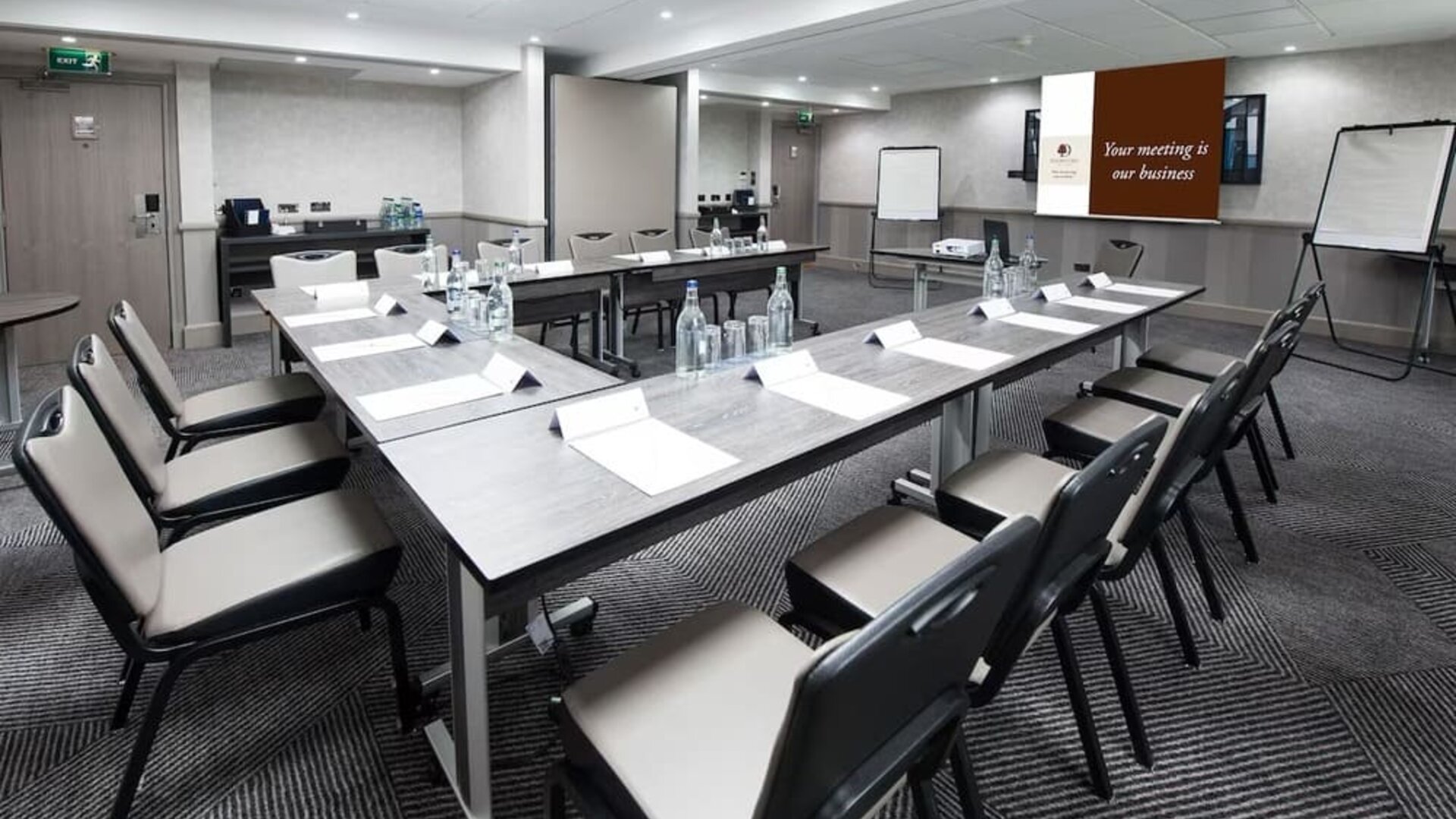 Professional meeting room at DoubleTree By Hilton Edinburgh Airport.