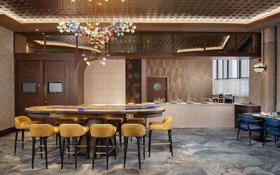 Dining area perfect for coworking at Lost Property St. Paul's London, Curio Collection By Hilton.