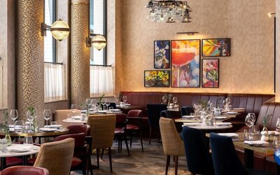 Dining area perfect for coworking at Lost Property St. Paul's London, Curio Collection By Hilton.