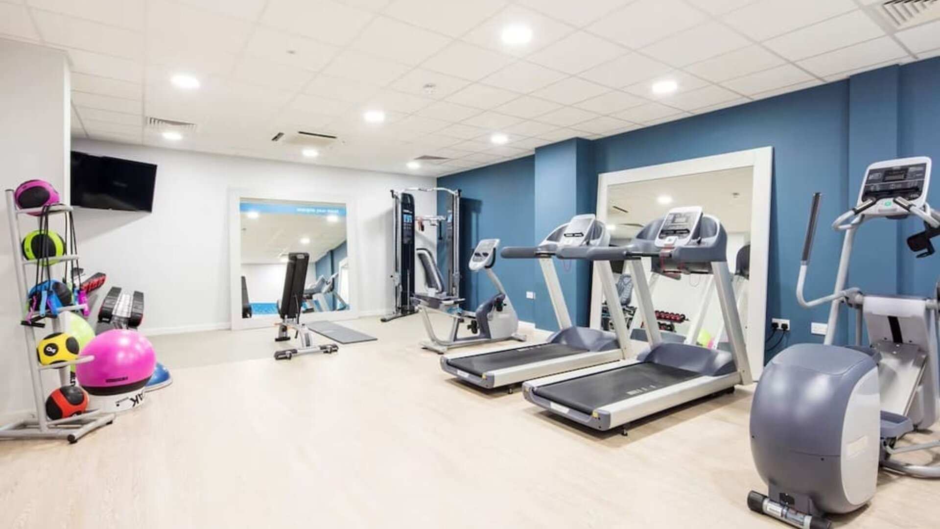 Fitness center available at Hampton By Hilton Humberside Airport.
