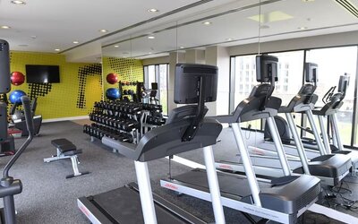 Fitness center available at Hilton Garden Inn Stoke On Trent.