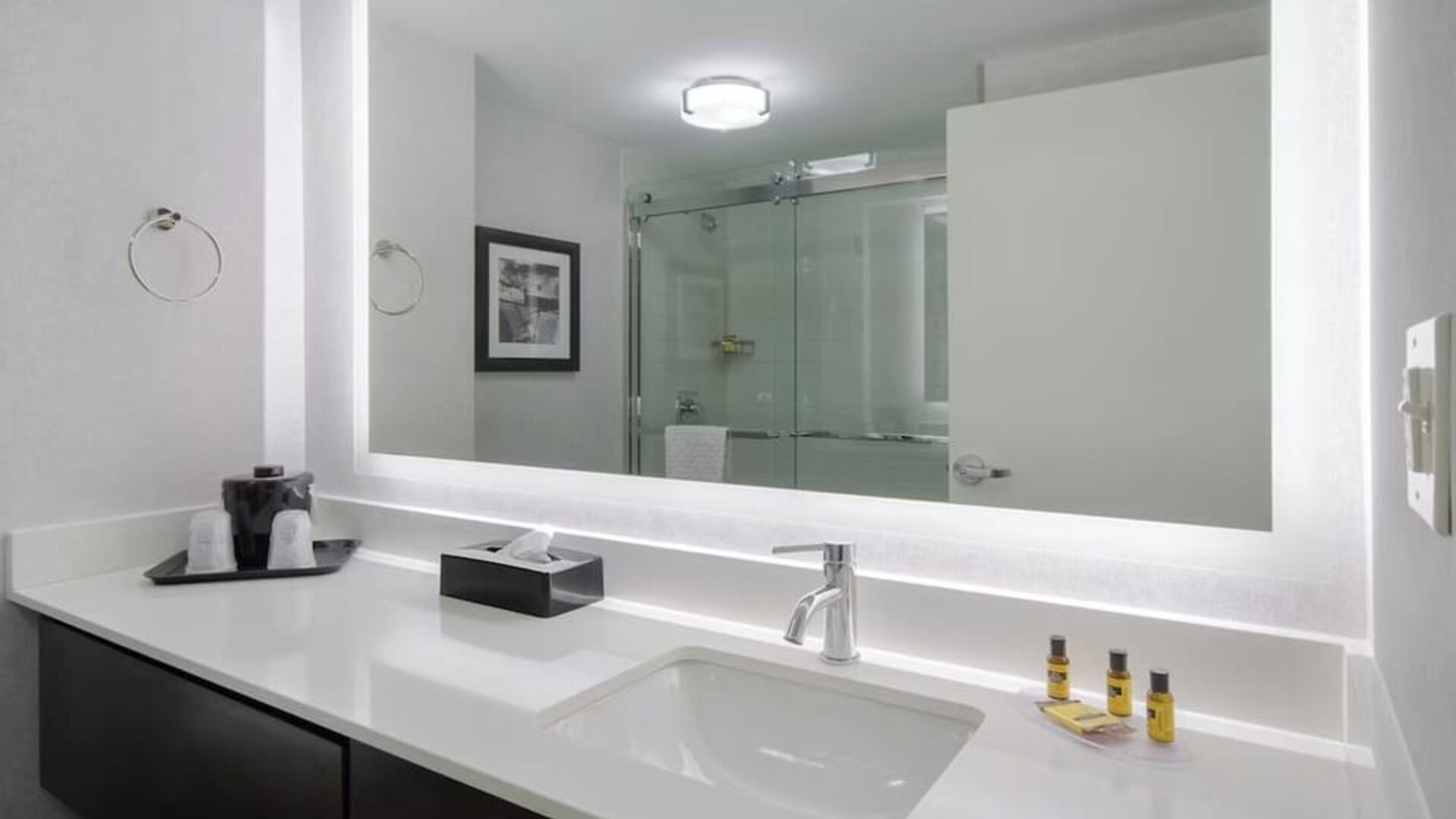 Guest bathroom at Best Western Plus Secaucus Meadowlands.