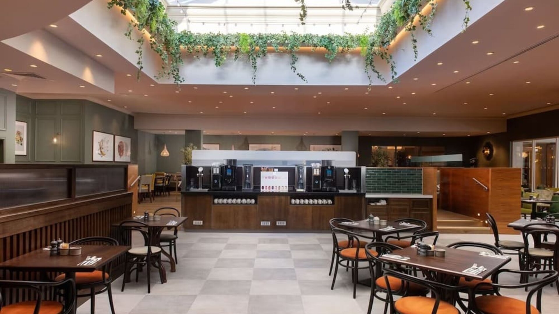 Hotel restaurant at the Hilton Birmingham Metropole.