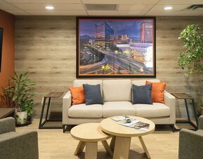 Hotel lobby featuring comfortable seating, contemporary décor and a welcoming atmosphere for guests at Candlewood Suites Boise.