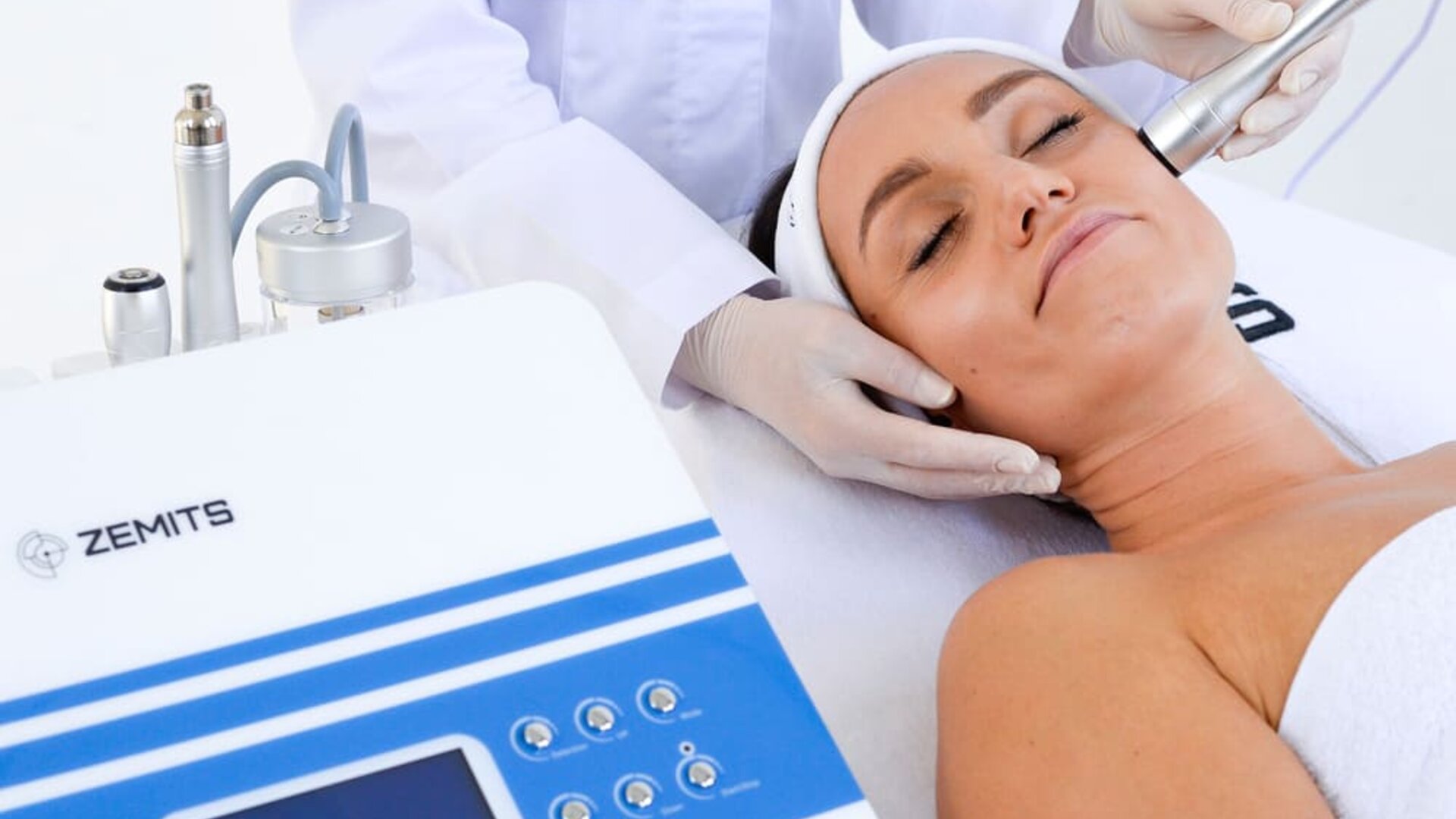 Facial treatment at SKYLARANNA Resort & Spa, featuring a professional skincare treatment using specialised spa equipment.