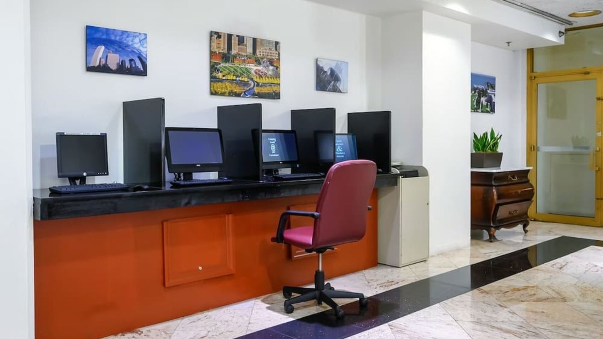 Business center available at Congress Plaza Hotel.