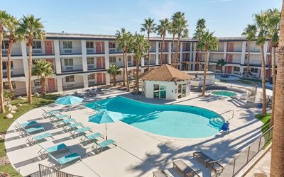 Refreshing outdoor pool at Aqua Soleil Hotel & Mineral Water Spa.